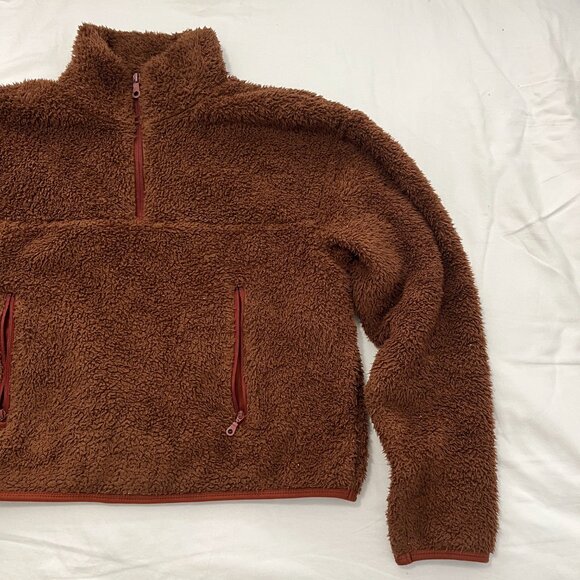 GIRLFRIEND COLLECTIVE Half-Zip Fleece - Small - Color: Teddy - Picture 3 of 6